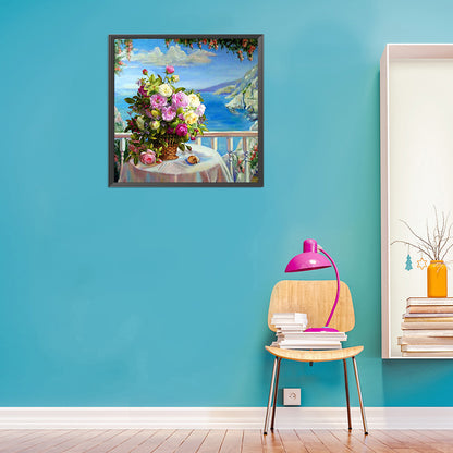 Vase - Full Round Drill Diamond Painting 30*30CM