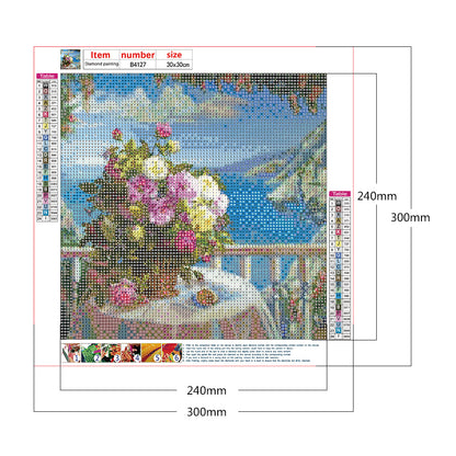 Vase - Full Round Drill Diamond Painting 30*30CM