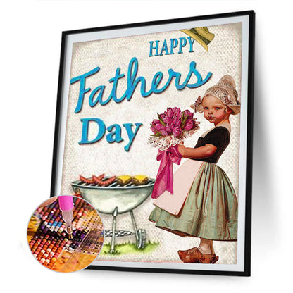 Father'S Day - Full Round Drill Diamond Painting 30*40CM