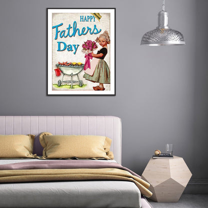 Father'S Day - Full Round Drill Diamond Painting 30*40CM