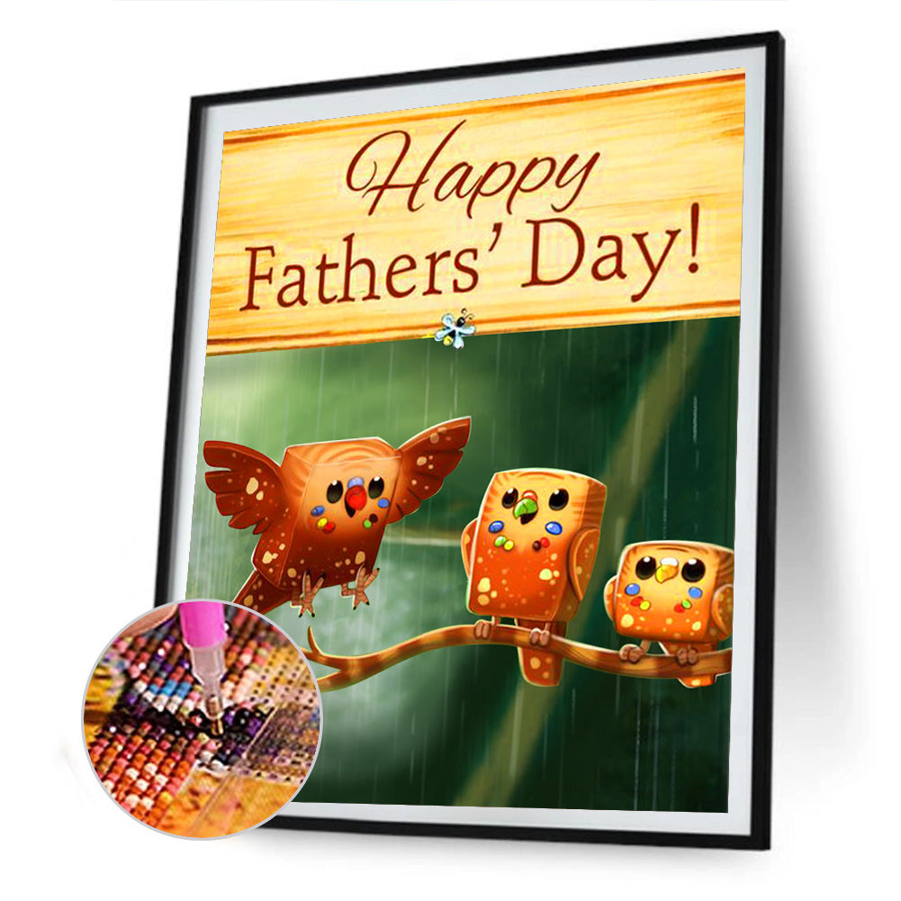 Father'S Day - Full Round Drill Diamond Painting 30*40CM