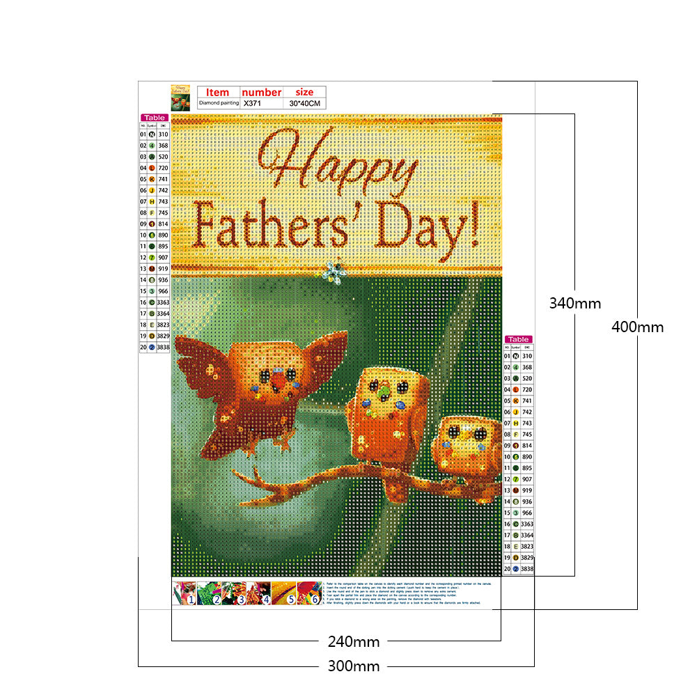 Father'S Day - Full Round Drill Diamond Painting 30*40CM