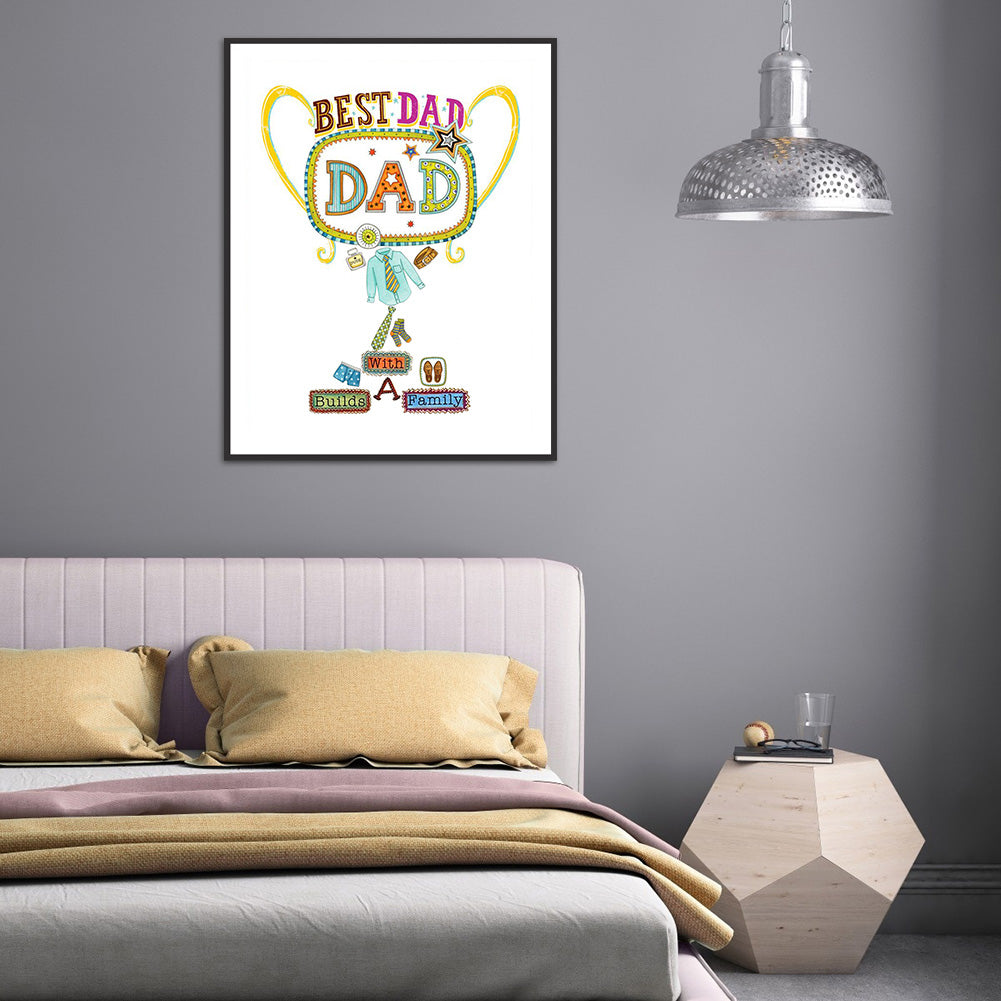 Father'S Day - Full Round Drill Diamond Painting 30*40CM