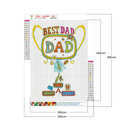 Father'S Day - Full Round Drill Diamond Painting 30*40CM