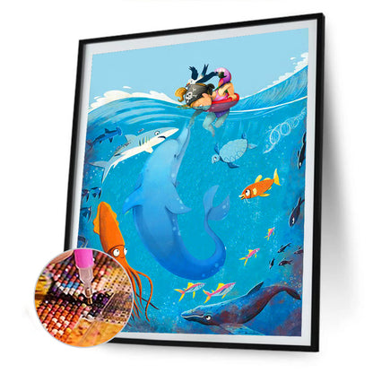 Refreshing Summer - Full Round Drill Diamond Painting 30*40CM