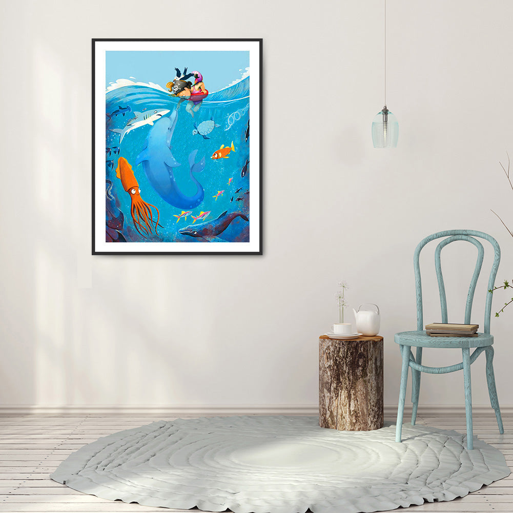 Refreshing Summer - Full Round Drill Diamond Painting 30*40CM