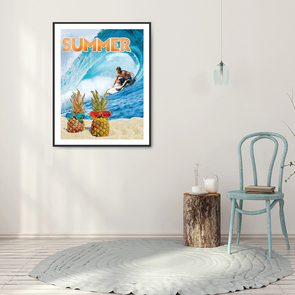 Refreshing Summer - Full Round Drill Diamond Painting 30*40CM