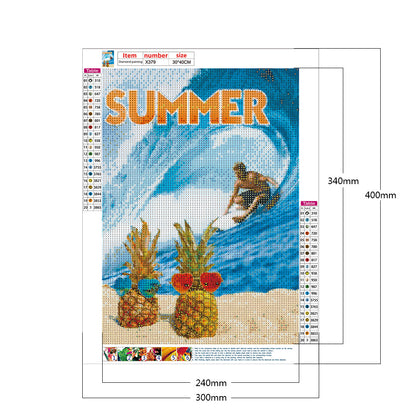 Refreshing Summer - Full Round Drill Diamond Painting 30*40CM