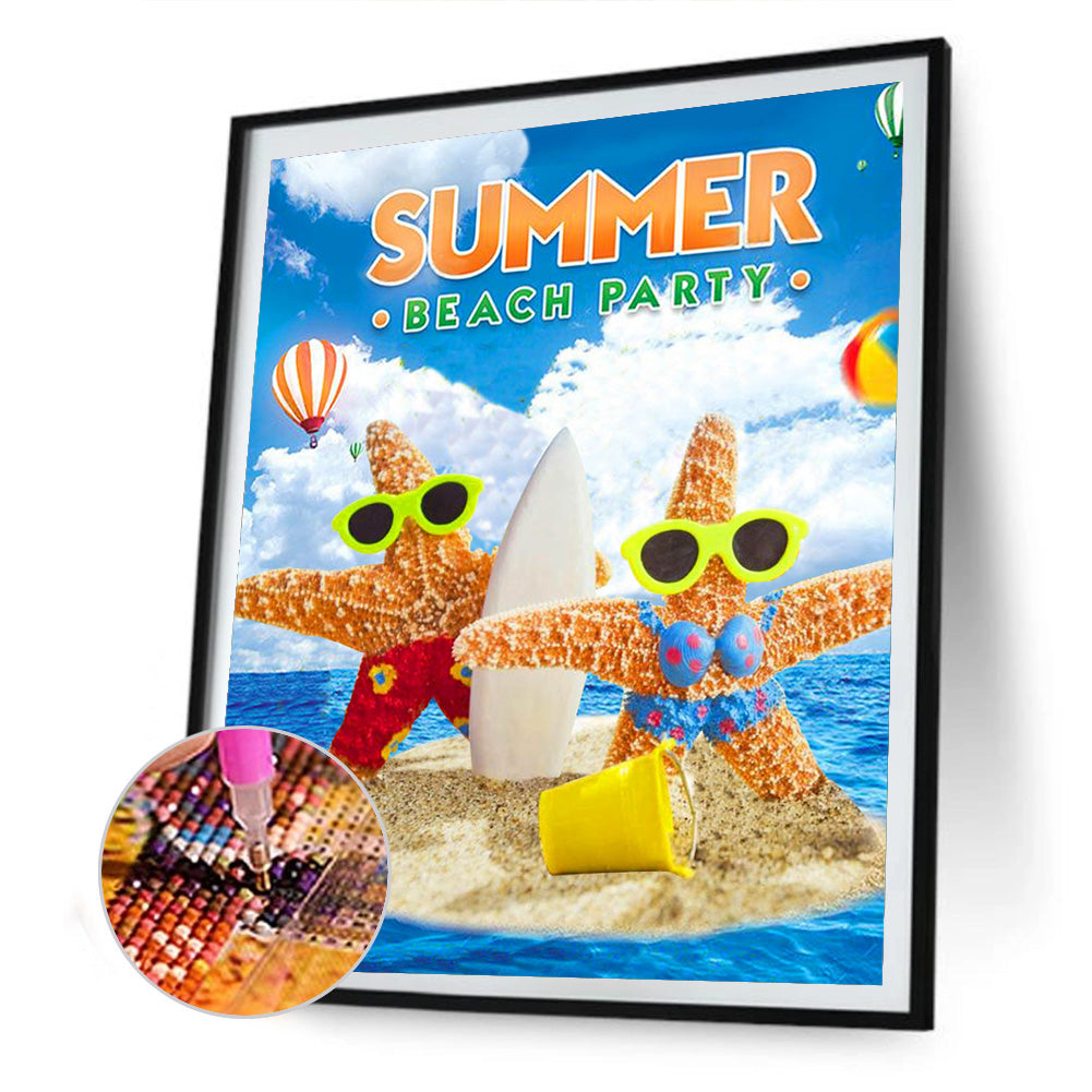 Refreshing Summer - Full Round Drill Diamond Painting 30*40CM