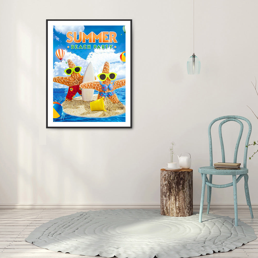 Refreshing Summer - Full Round Drill Diamond Painting 30*40CM
