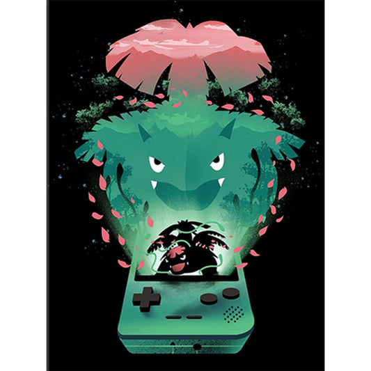 pokmon Game Console Silhouette - Full Round Drill Diamond Painting 30*40CM