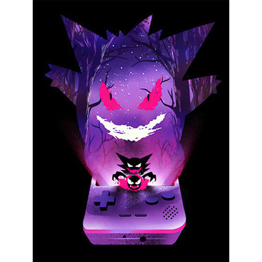 pokmon Game Console Silhouette - Full Round Drill Diamond Painting 30*40CM