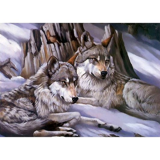 Wolf - Full Round Drill Diamond Painting 40*30CM