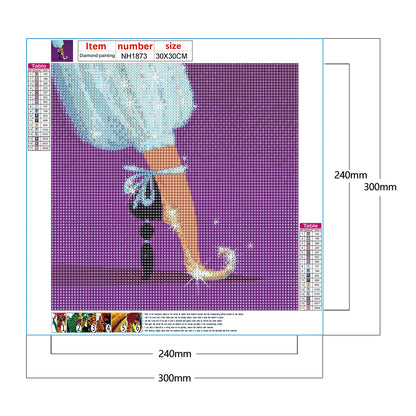 Princess High Heels - Full Round Drill Diamond Painting 30*30CM