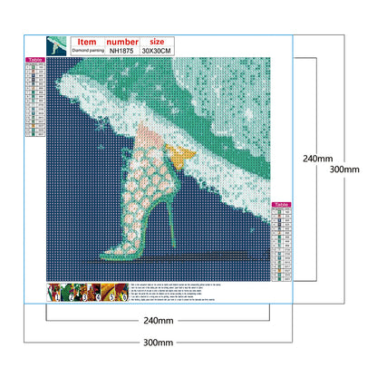 Princess High Heels - Full Round Drill Diamond Painting 30*30CM