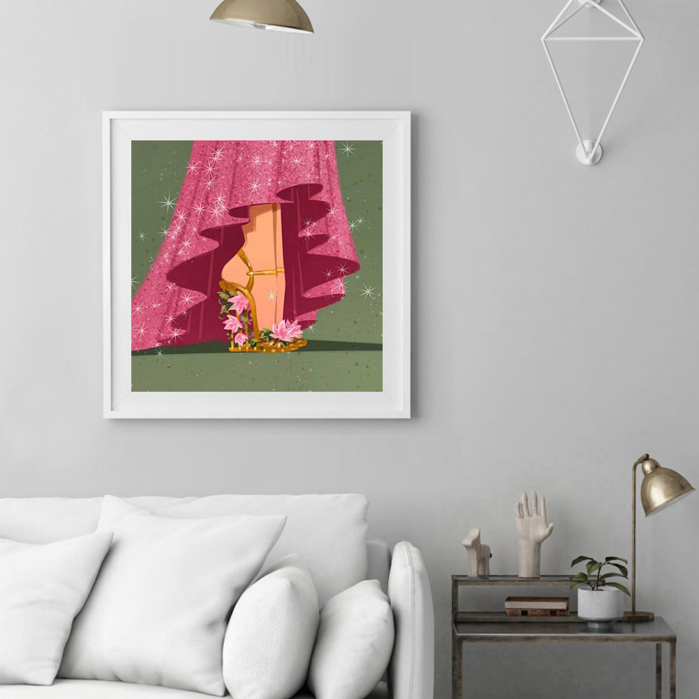 Princess High Heels - Full Round Drill Diamond Painting 30*30CM