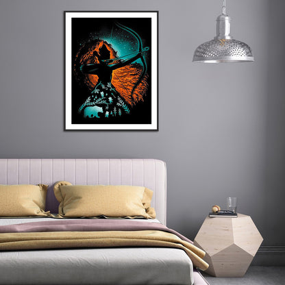 Princess Silhouette - Full Round Drill Diamond Painting 40*50CM