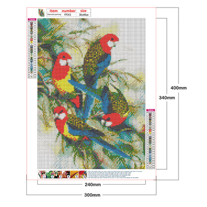 Bird - Full Square Drill Diamond Painting 30*40CM