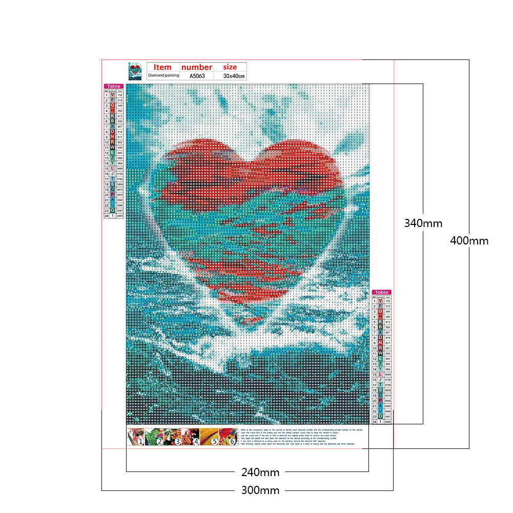 Sea ??Love - Full Round Drill Diamond Painting 30*40CM