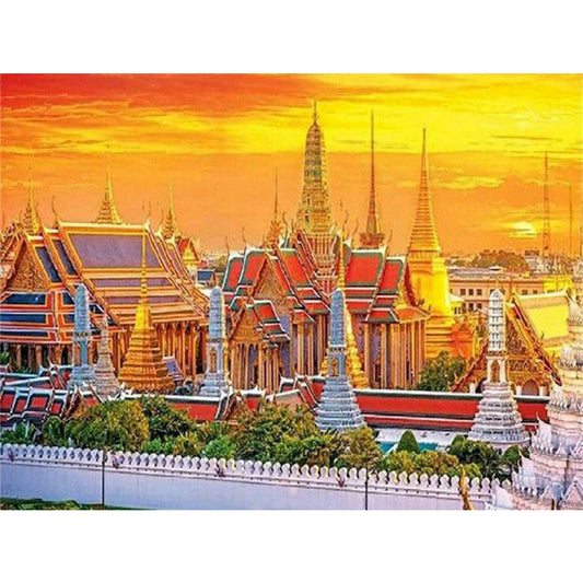 Thai Temple - Full Round Drill Diamond Painting 50*40CM