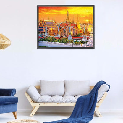 Thai Temple - Full Round Drill Diamond Painting 50*40CM