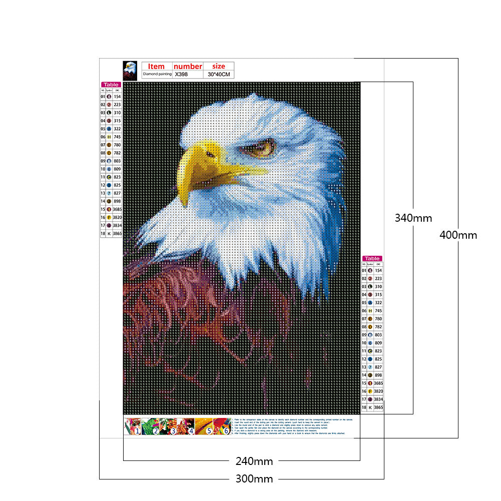 Eagle - Full Round Drill Diamond Painting 30*40CM