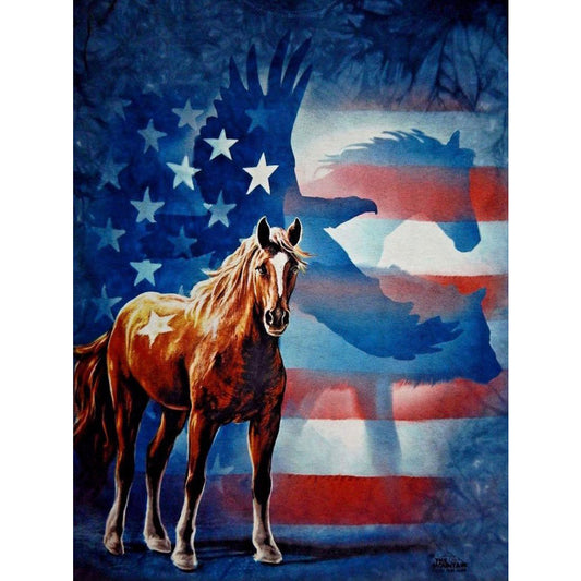 American Flag Element - Full Round Drill Diamond Painting 30*40CM