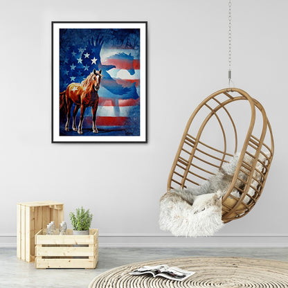 American Flag Element - Full Round Drill Diamond Painting 30*40CM