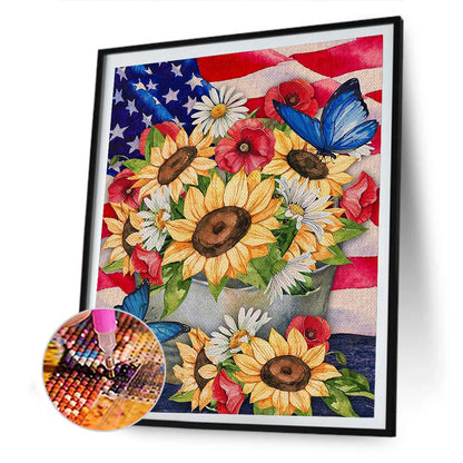 Sunflower - Full Round Drill Diamond Painting 30*40CM