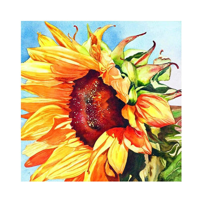 Sunflower Flowers - Full Round Drill Diamond Painting 30*30CM