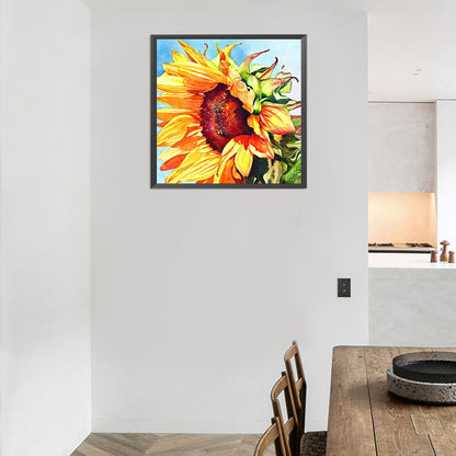 Sunflower Flowers - Full Round Drill Diamond Painting 30*30CM