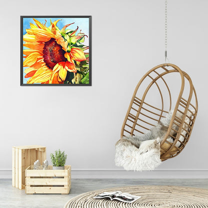 Sunflower Flowers - Full Round Drill Diamond Painting 30*30CM