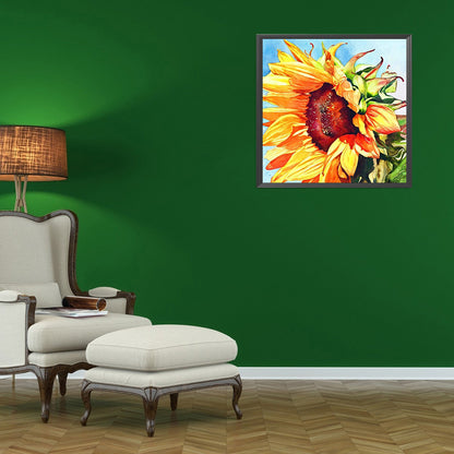 Sunflower Flowers - Full Round Drill Diamond Painting 30*30CM