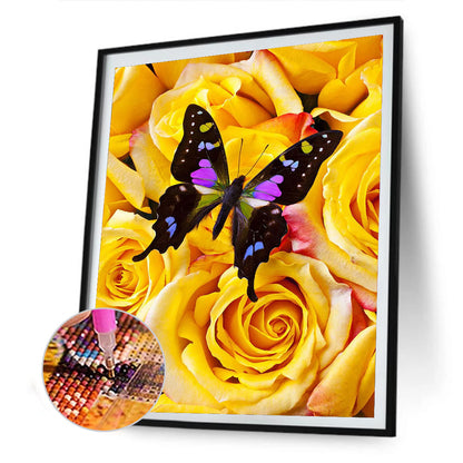 Butterfly Rhubarb - Full Round Drill Diamond Painting 40*50CM