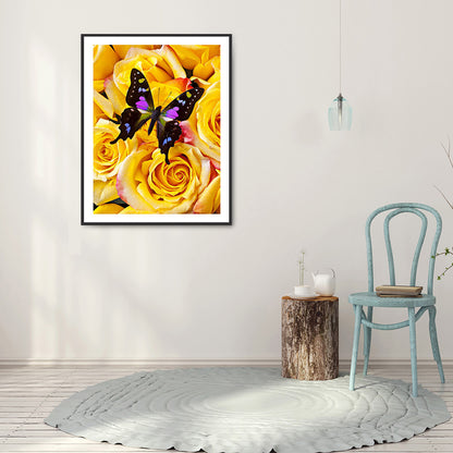 Butterfly Rhubarb - Full Round Drill Diamond Painting 40*50CM