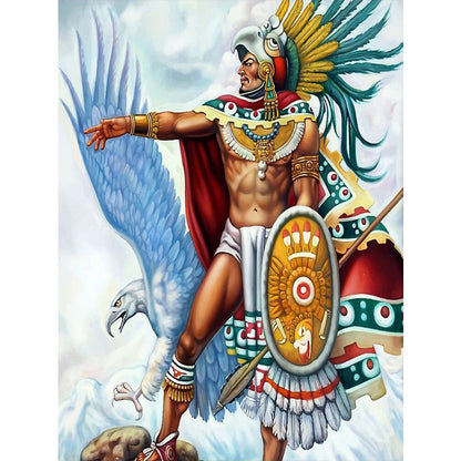 Aztec Warriors - Full Round Drill Diamond Painting 30*40CM