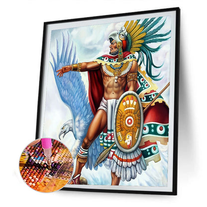 Aztec Warriors - Full Round Drill Diamond Painting 30*40CM