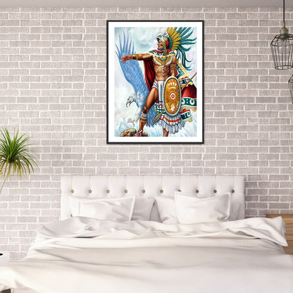 Aztec Warriors - Full Round Drill Diamond Painting 30*40CM