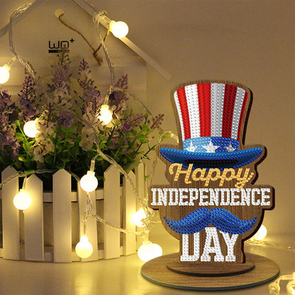 DIY Diamond Painting Ornaments Independence Day Desk Table Home Decor Gifts