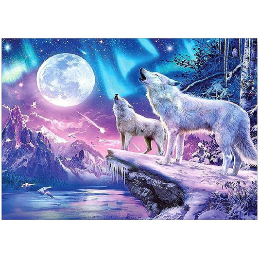 Wolf - Full Round Drill Diamond Painting 40*30CM