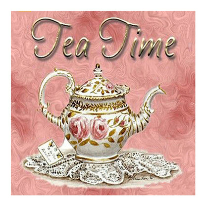 Tea Set In English - Full Square Drill Diamond Painting 40*40CM