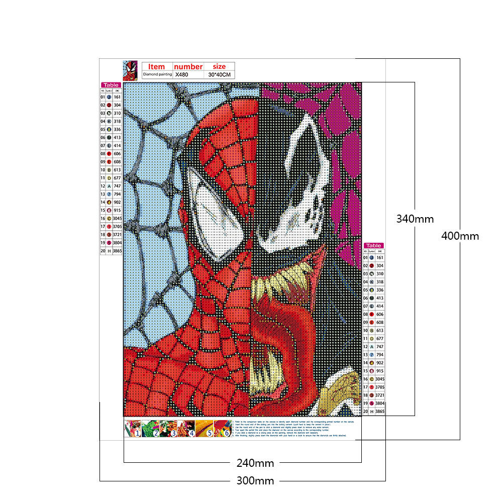 Marvel Animation - Full Round Drill Diamond Painting 30*40CM