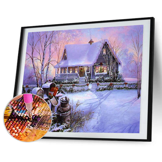 Houses - Full Round Drill Diamond Painting 40*30CM