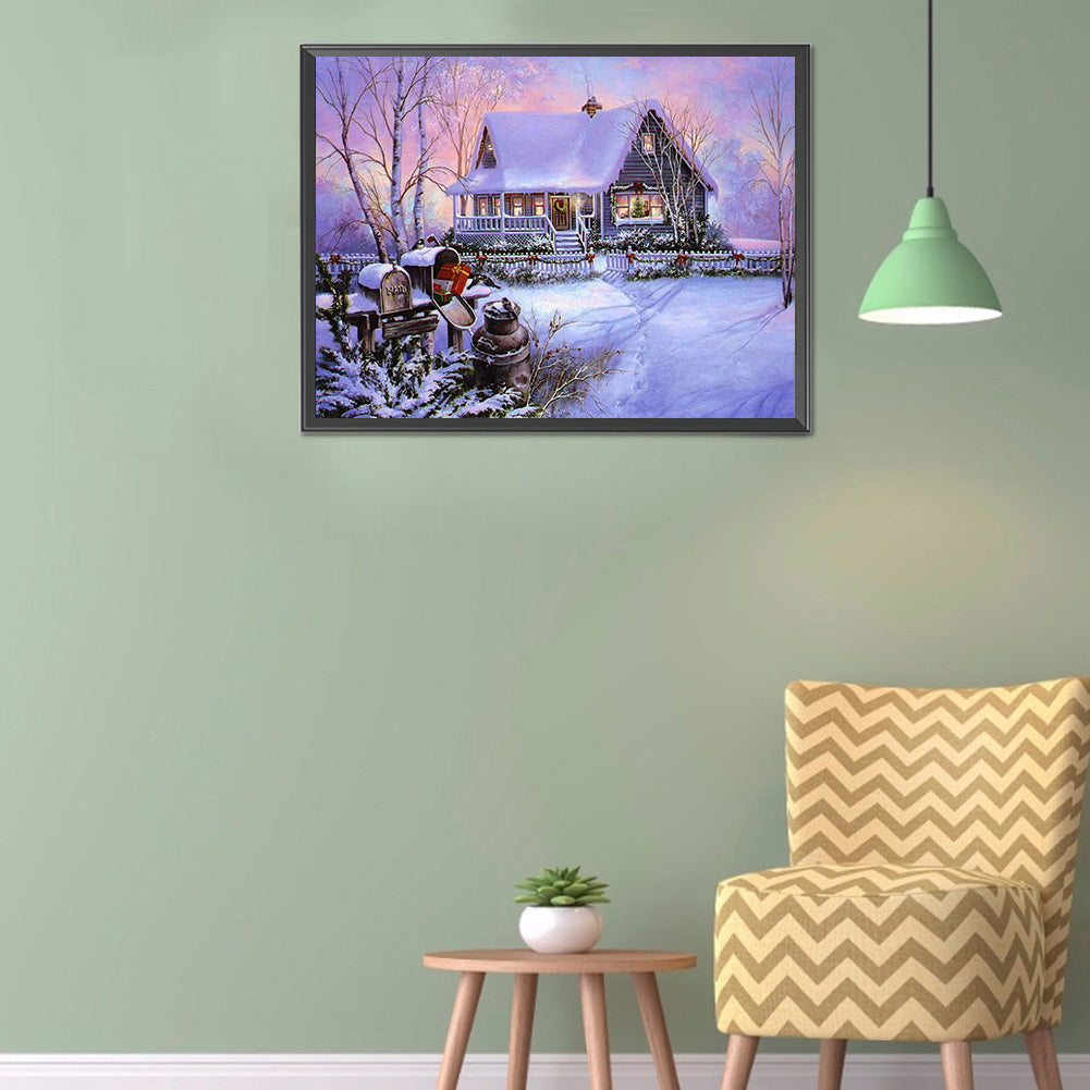 Houses - Full Round Drill Diamond Painting 40*30CM