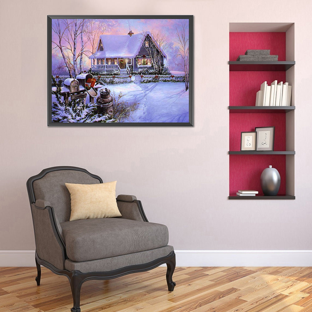 Houses - Full Round Drill Diamond Painting 40*30CM
