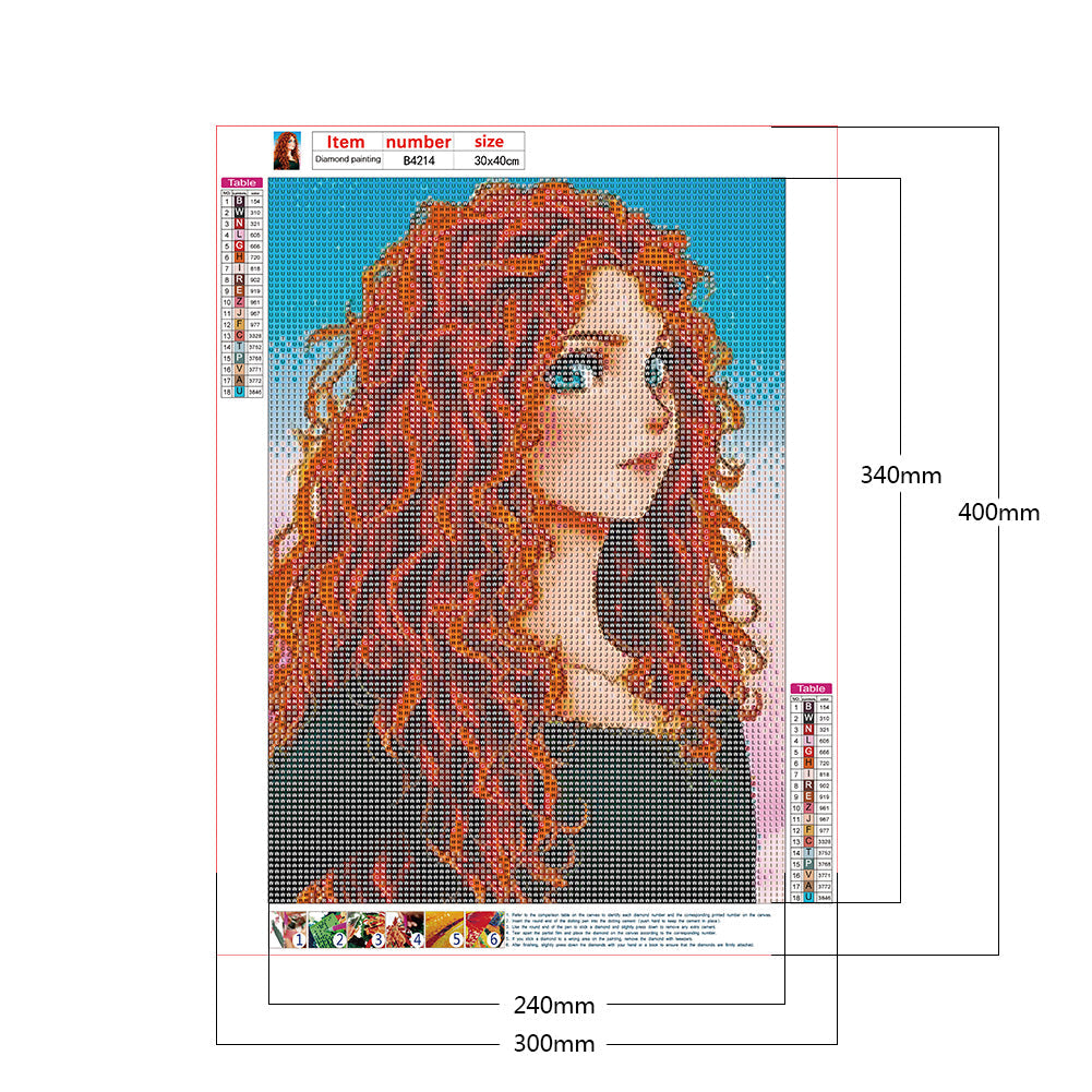 Disney Princess 30*40CM(Canvas) Full Round Drill Diamond Painting