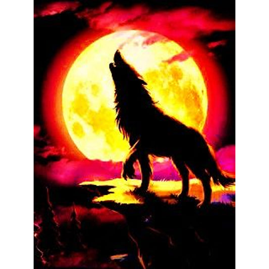 Moonlight Wolf - Full Round Drill Diamond Painting 30*40CM