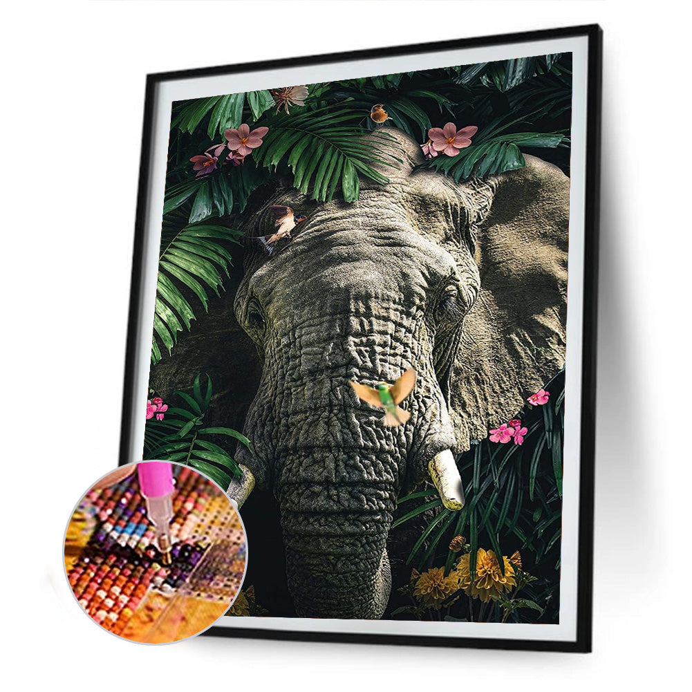 Elephant - Full Round Drill Diamond Painting 30*40CM