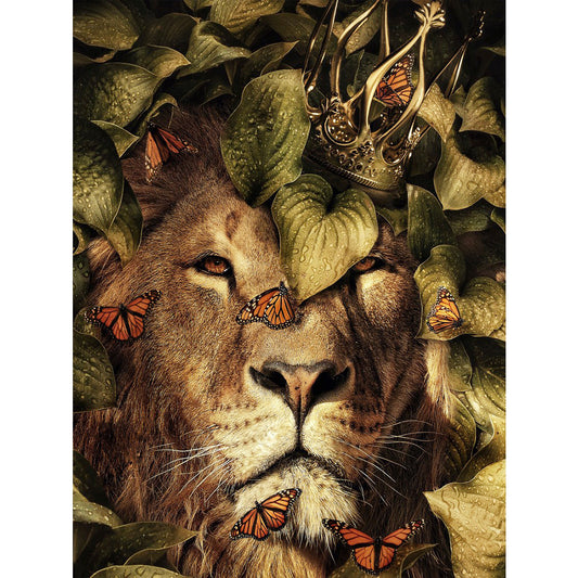 Lion - Full Round Drill Diamond Painting 30*40CM