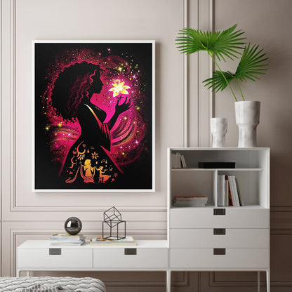 Silhouette Witch - Full Square Drill Diamond Painting 40*50CM